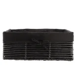 Coș depozitare HÂRTIE / METAL / IN 39X26X15,5 cm – Negru | Organizatoare baie