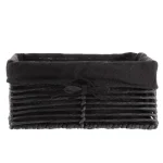 Coș depozitare HÂRTIE / METAL / IN 30X20,5X13,5 cm – Negru | Organizatoare baie