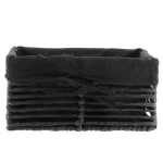 Coș depozitare HÂRTIE / METAL / IN 25X16,5X12 cm - Negru | Organizatoare baie