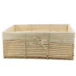 Coș depozitare HÂRTIE / METAL / IN 44X31X17 cm – Crem | Organizatoare baie