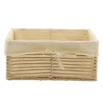 Coș depozitare HÂRTIE / METAL / IN 30X20,5X13,5 cm - Crem | Organizatoare baie