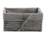 Coș depozitare HÂRTIE / METAL / IN 25X16,5X12 cm -Gri | Organizatoare baie