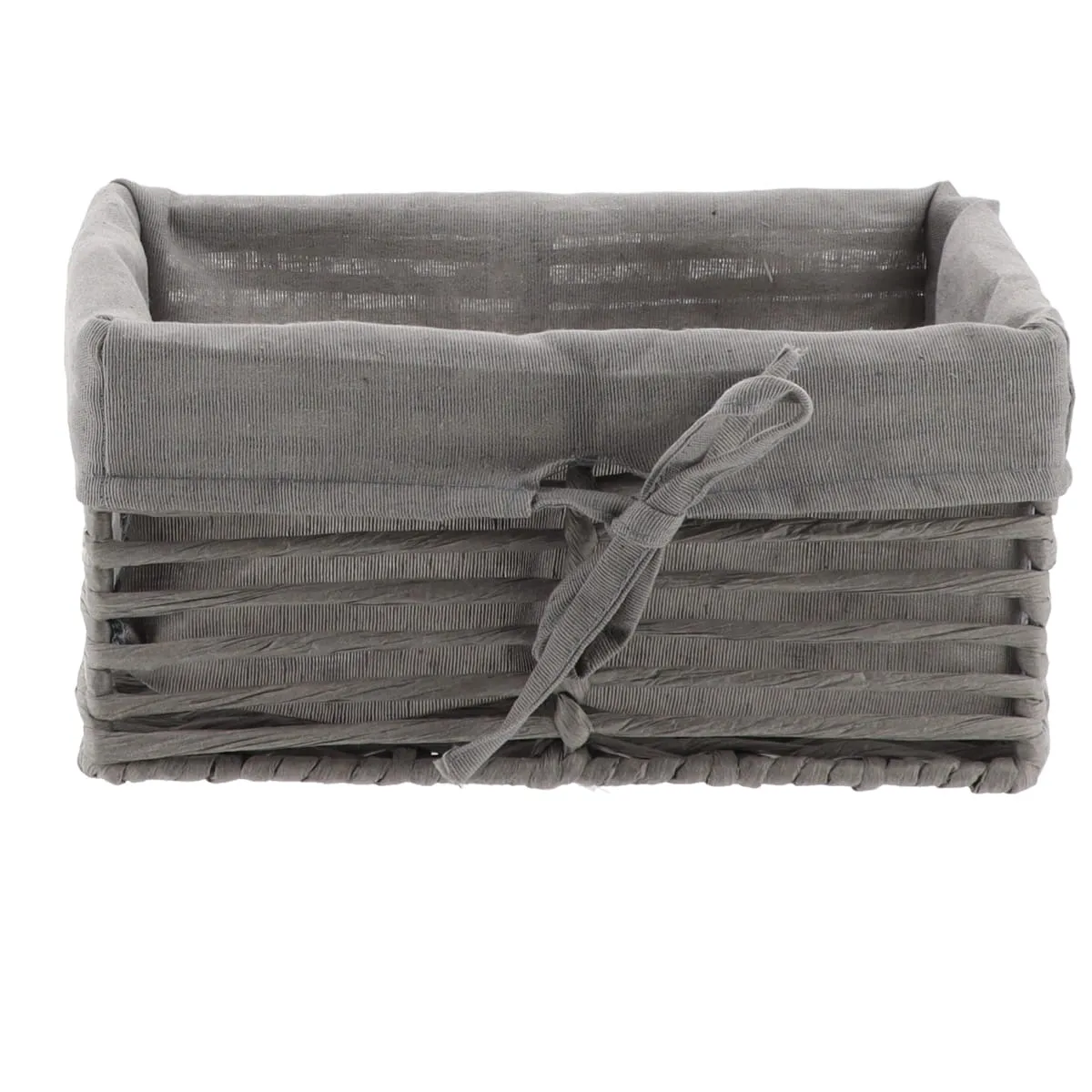 881918005 Coș depozitare HÂRTIE / METAL / IN 25X16,5X12 cm -Gri | Organizatoare baie - imagine 1