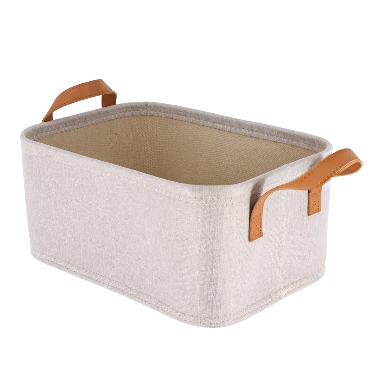 883216103 Coș depozitare rectangular EVA POLIESTER 34X23.5X15.5 cm – Crem | Organizatoare baie - imagine 1