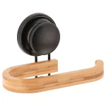 SUPORT HÂRTIE CU VENTUZĂ BAMBOO – NEGRU | SUPORT HÂRTIE IGIENICA