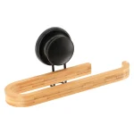 SUPORT HÂRTIE CU VENTUZĂ BAMBOO – NEGRU | SUPORT HÂRTIE IGIENICA