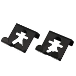 SET 2 CÂRLIGE DE USA OTEL CU MODEL – NEGRU | CUIERE BAIE SET