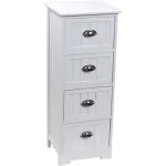 Corp mobilier MDF cu 4 sertare 90x30x35 cm - Alb | Mobilier depozitare baie