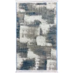Covor Modern  Avangard 36936 Gri/ Turcoaz - imagine 2