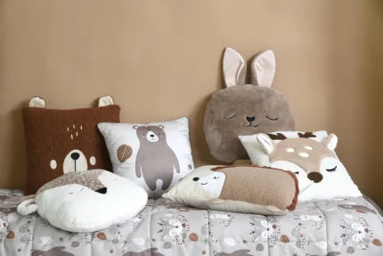 Pernă decorativă Gabin 40X40 cm, culoare natural, 100% poliester - imagine 5