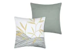 Pernă decorativă Yuki 40X40 cm, culoare muștar/gri, 100% bumbac - imagine 3