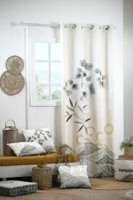 Pernă decorativă Yuki 40X40 cm, culoare muștar/gri, 100% bumbac - imagine 6