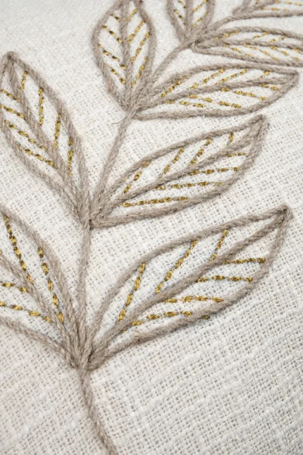 Pernă decorativă Hemera Crem/Gri 40X40 cm, culoare crem/greige, 100% bumbac - imagine 5