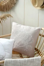 Pernă decorativă Dunes 40X40 cm, culoare natural, 55% bumbac 45% poliester - imagine 2