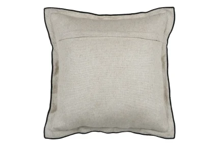 Pernă decorativă Aline 40X40 cm, culoare bej, cu paspoal negru, 81% bumbac 19% in - imagine 4