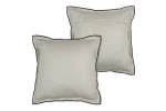 Pernă decorativă Aline 40X40 cm, culoare bej, cu paspoal negru, 81% bumbac 19% in - imagine 3