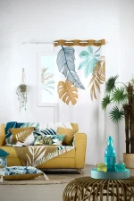 Pernă decorativă Aloha 40X40 cm, culoare muștar/bej, 55% bumbac 45% poliester - imagine 6