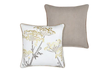 Pernă decorativă Oriana 40X40 cm, culoare auriu, 55% bumbac 45% poliester - imagine 3