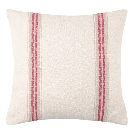 Pernă decorativă Montauban 50X50 cm, culoare alb/roșu, 100% bumbac