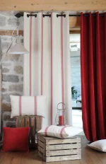 Pernă decorativă Montauban 50X50 cm, culoare alb/roșu, 100% bumbac - imagine 3