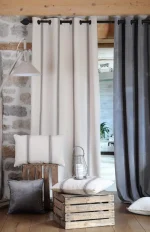 Pernă decorativă Montauban 50X50 cm, culoare alb/antracit, 100% bumbac - imagine 3