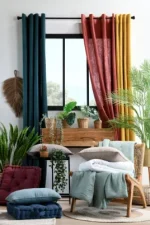 Pernă decorativă Coline 45X45 cm, culoare verde petrol, 100% bumbac - imagine 6