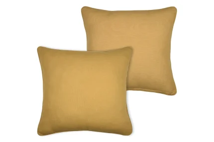 Pernă decorativă Coline 45X45 cm, culoare muștar, 100% bumbac - imagine 3