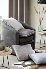 Pernă decorativă Morey 50X50 cm, culoare crem, 100% poliester - imagine 2