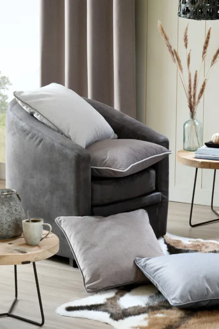 Pernă decorativă Morey 50X50 cm, culoare crem, 100% poliester - imagine 2