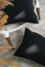 Pernă decorativă Helios 40X60 cm, culoare negru, 100% bumbac - imagine 2