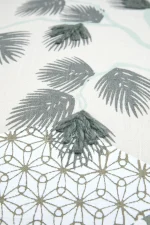Pernă decorativă Yuki 45X45 cm, culoare bleu/gri, 100% bumbac - imagine 5