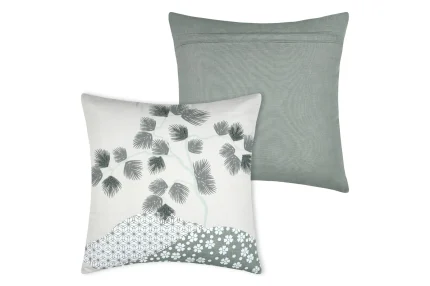 Pernă decorativă Yuki 45X45 cm, culoare bleu/gri, 100% bumbac - imagine 3