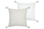 Pernă decorativă Balma 45X45 cm, culoare ivoriu, 100% bumbac - imagine 3