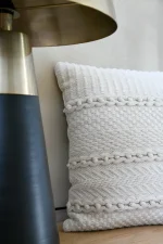 Pernă decorativă Balma 45X45 cm, culoare alb, 100% bumbac - imagine 2