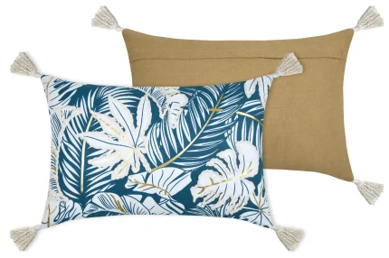 Pernă decorativă Aloha 40X60 cm, culoare albastru, 55% bumbac 45% poliester - imagine 3