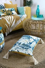 Pernă decorativă Aloha 40X60 cm, culoare albastru, 55% bumbac 45% poliester - imagine 2