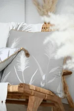 Pernă decorativă Pampa 45X45 cm, culoare natural, 55% bumbac 45% poliester - imagine 2