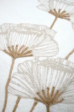 Pernă decorativă Oriana 45X45 cm, culoare natural, 55% bumbac 45% poliester - imagine 5
