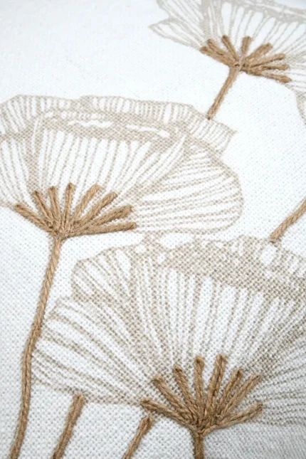 Pernă decorativă Oriana 45X45 cm, culoare natural, 55% bumbac 45% poliester - imagine 5