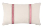 Pernă decorativă Montauban 40X60 cm, culoare alb/roșu, 100% bumbac