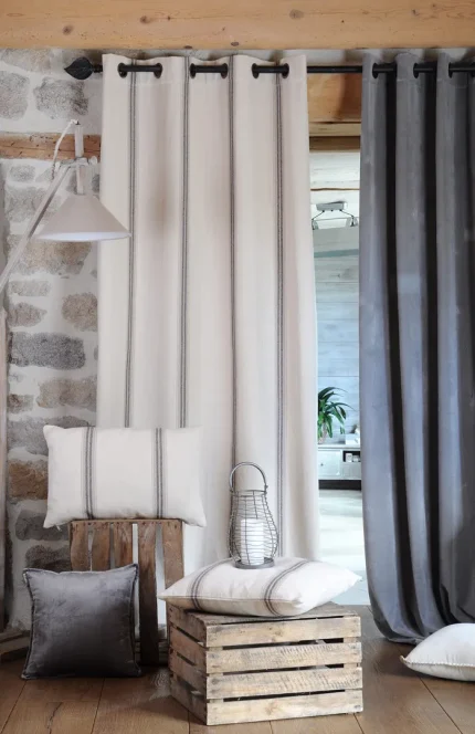 Pernă decorativă Montauban 40X60 cm, culoare alb/antracit, 100% bumbac - imagine 3