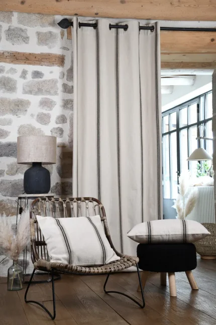 Pernă decorativă Montauban 40X60 cm, culoare alb/negru, 100% bumbac - imagine 3