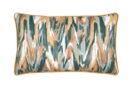 Pernă decorativă Zita 30X50 cm, culoare verde/muștar, 100% bumbac