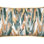 Pernă decorativă Zita 30X50 cm, culoare verde/muștar, 100% bumbac