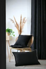 Pernă decorativă Helios 45X45 cm, culoare negru, 100% bumbac - imagine 6