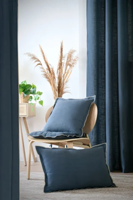 Pernă decorativă Helios 45X45 cm, culoare albastru, 100% bumbac - imagine 6