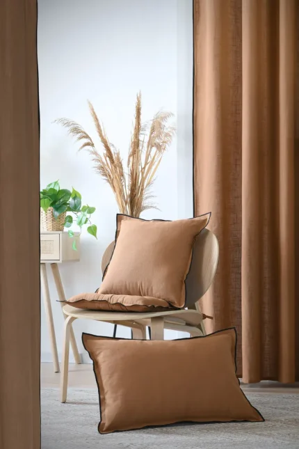 Pernă decorativă Helios 45X45 cm, culoare cappuccino, 100% bumbac - imagine 6