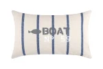 Pernă decorativă Pampelonne 30X50 cm, culoare alb/albastru, 100% bumbac