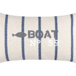 Pernă decorativă Pampelonne 30X50 cm, culoare alb/albastru, 100% bumbac