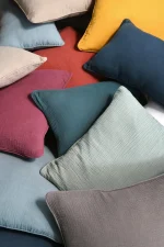 Pernă decorativă Coline 30X50 cm, culoare greige, 100% bumbac - imagine 5